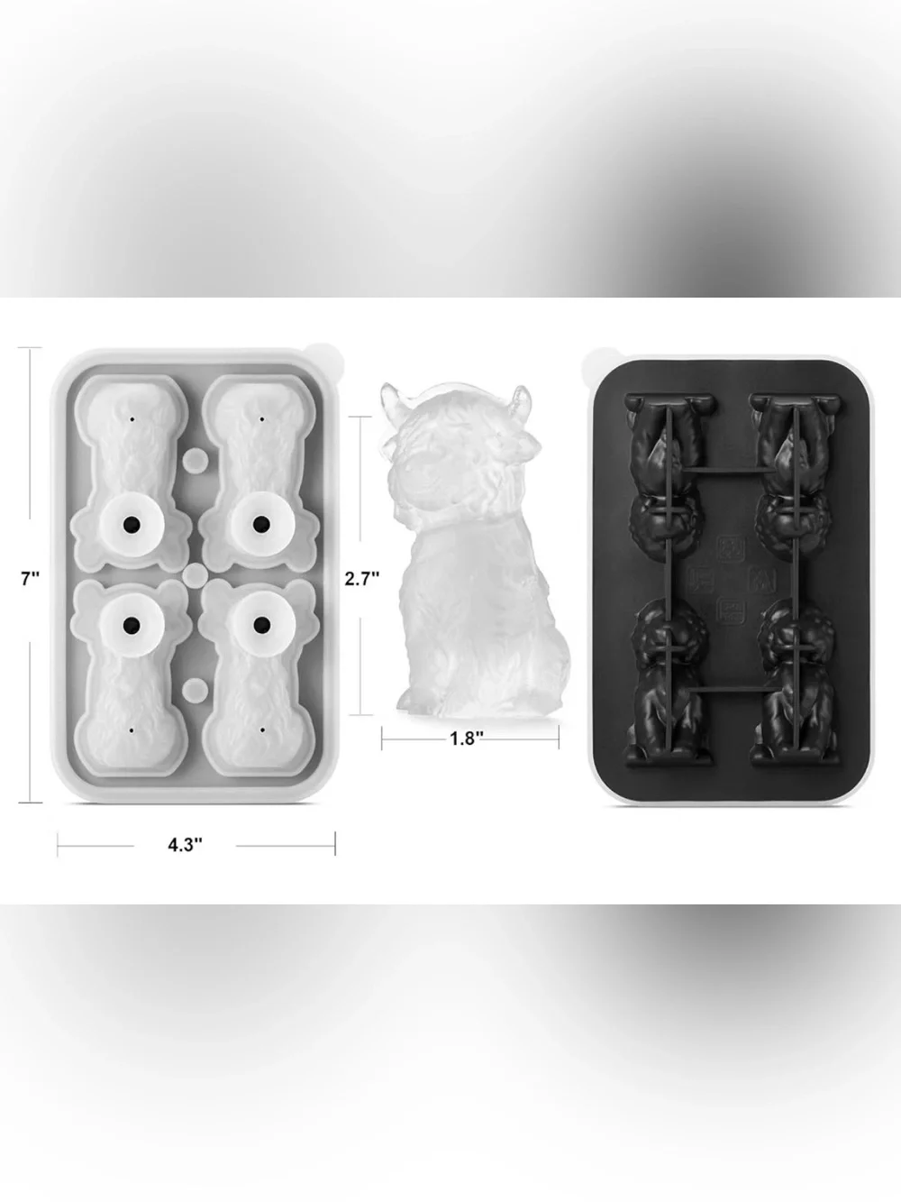 Novelty Ice Cube Mold – Highland Cow